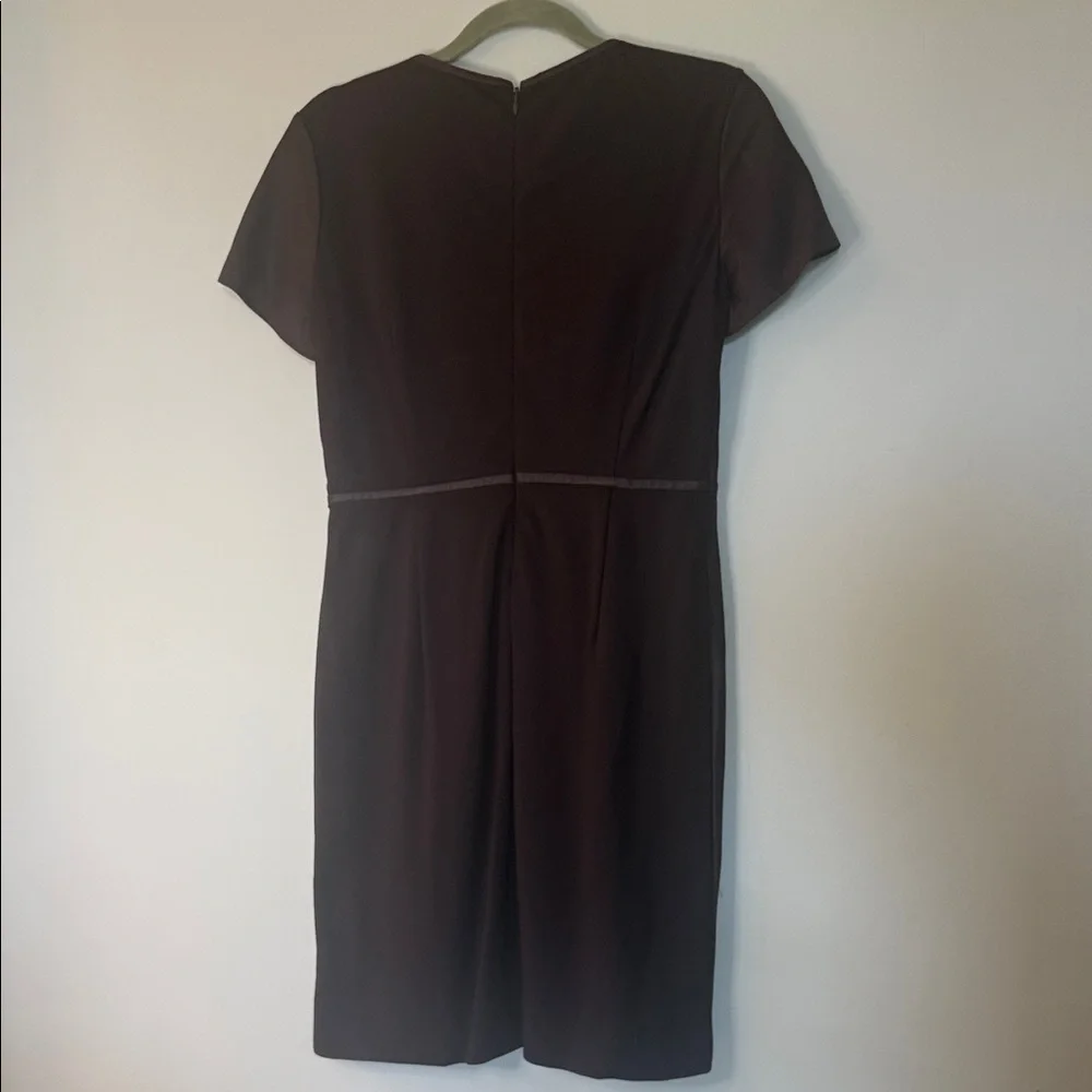My Tribe leather keyhole dress deep plum Large